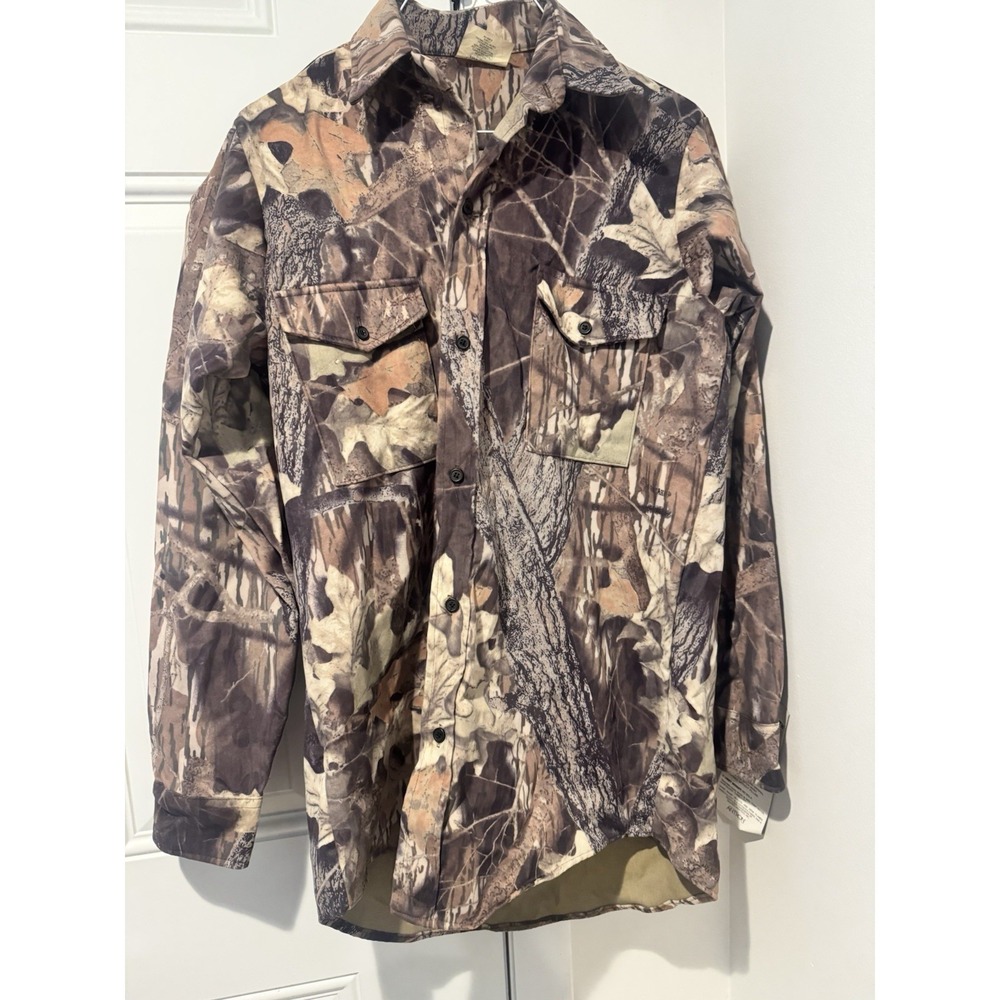 Vintage West Ark Saddle Cloth Soft Camo Button Down Shirt M NWT Hunting